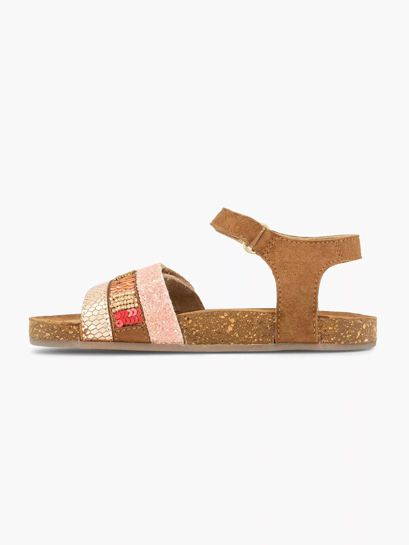 Jongensschoenen|Limelight girl Bruine Leren Sandaal Kraaltjes