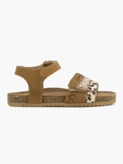 Jongensschoenen|Limelight girl Bruine Leren Sandalen Panterprint