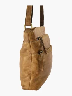 Online Exclusive Accessoires|5th Avenue Bruine Leren Schoudertas
