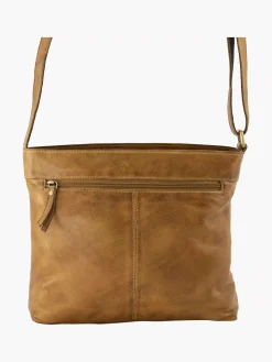 Online Exclusive Accessoires|5th Avenue Bruine Leren Schoudertas