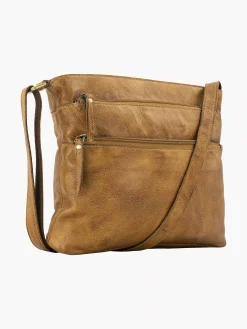 Online Exclusive Accessoires|5th Avenue Bruine Leren Schoudertas
