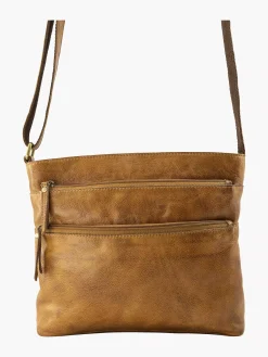 Online Exclusive Accessoires|5th Avenue Bruine Leren Schoudertas