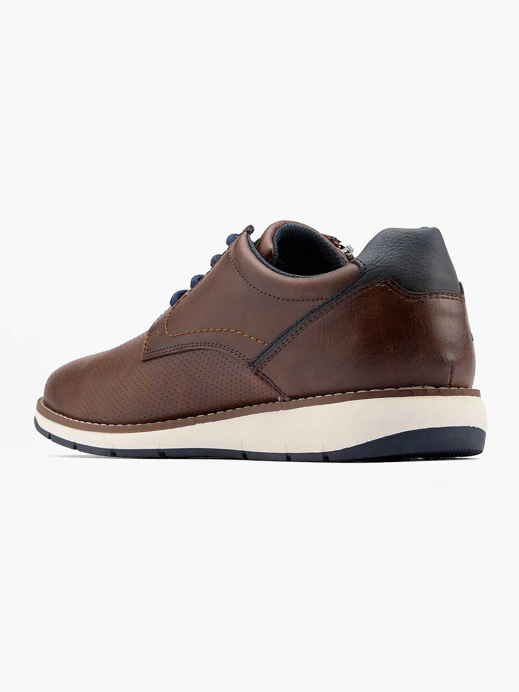 Sneakers|TOM TAILOR Bruine Leren Sneaker