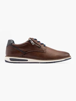 Sneakers|TOM TAILOR Bruine Leren Sneaker