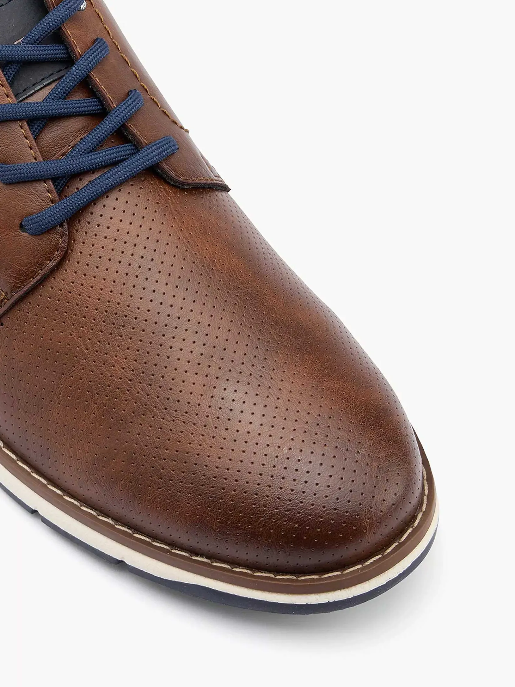 Sneakers|TOM TAILOR Bruine Leren Sneaker