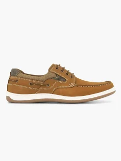 Geklede Schoenen|Gallus Bruine Leren Veterschoen