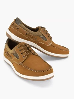 Geklede Schoenen|Gallus Bruine Leren Veterschoen