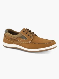 Geklede Schoenen|Gallus Bruine Leren Veterschoen