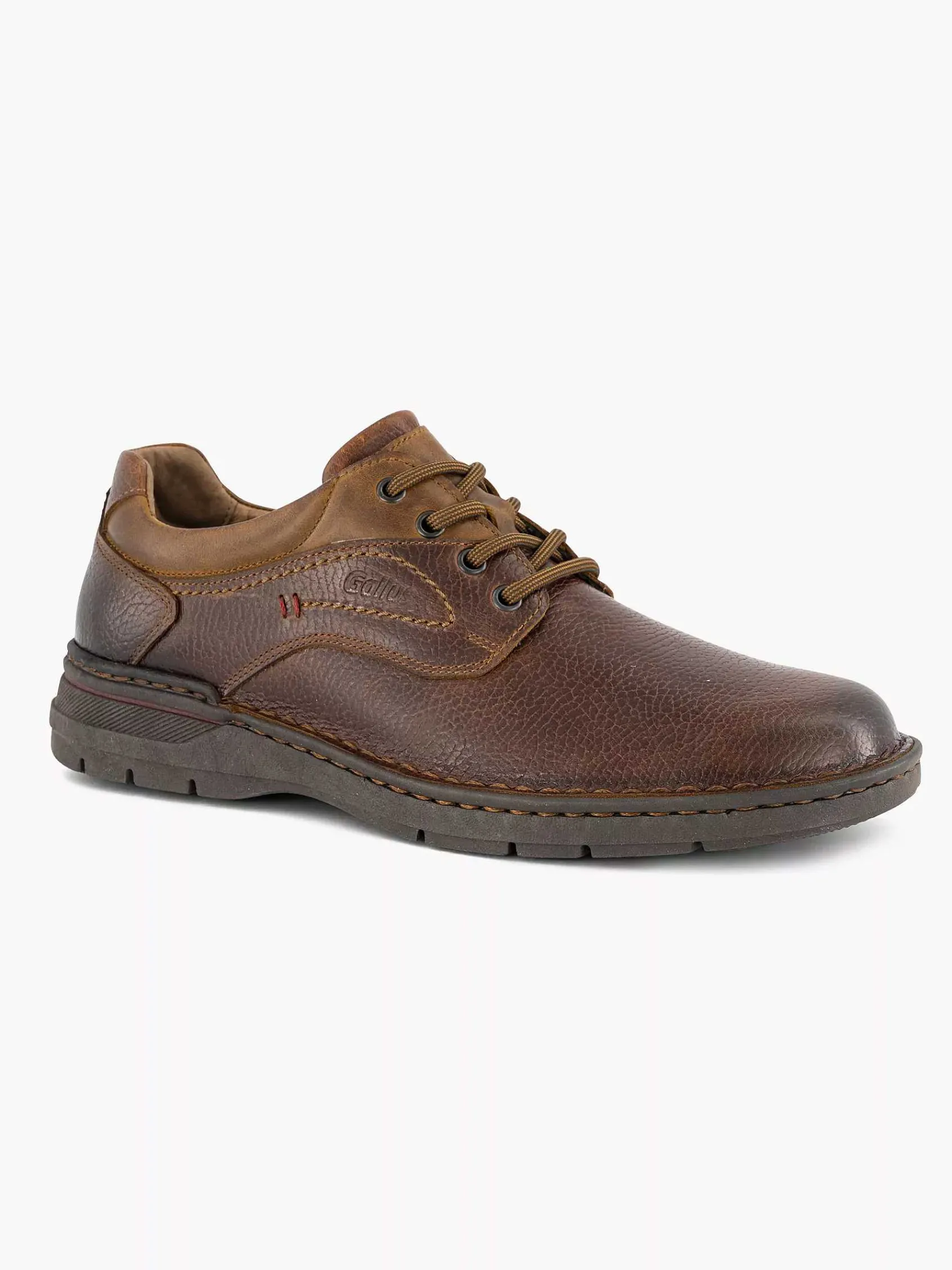 Geklede Schoenen|Gallus Bruine Leren Veterschoen