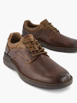 Geklede Schoenen|Gallus Bruine Leren Veterschoen