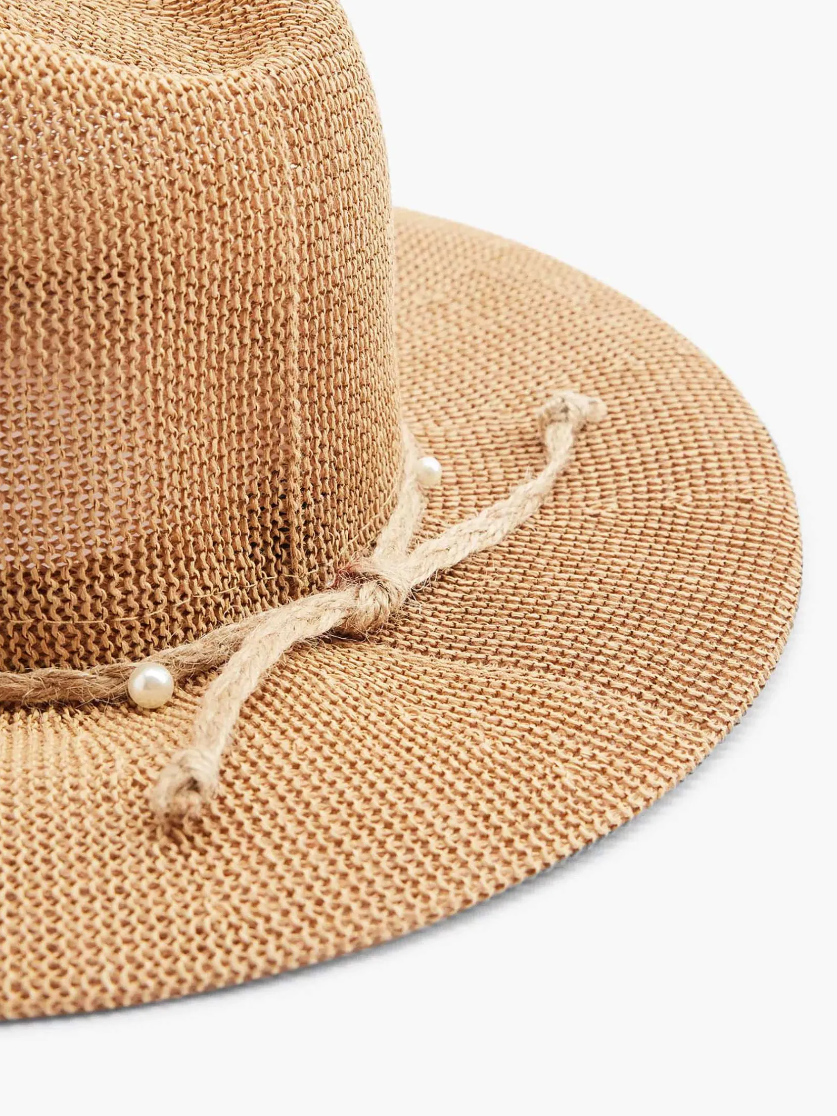 Online Exclusive Accessoires|Graceland Bruine Rieten Strandhoed