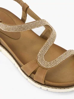 Sandalen|Graceland Bruine Sandaal Sierketting