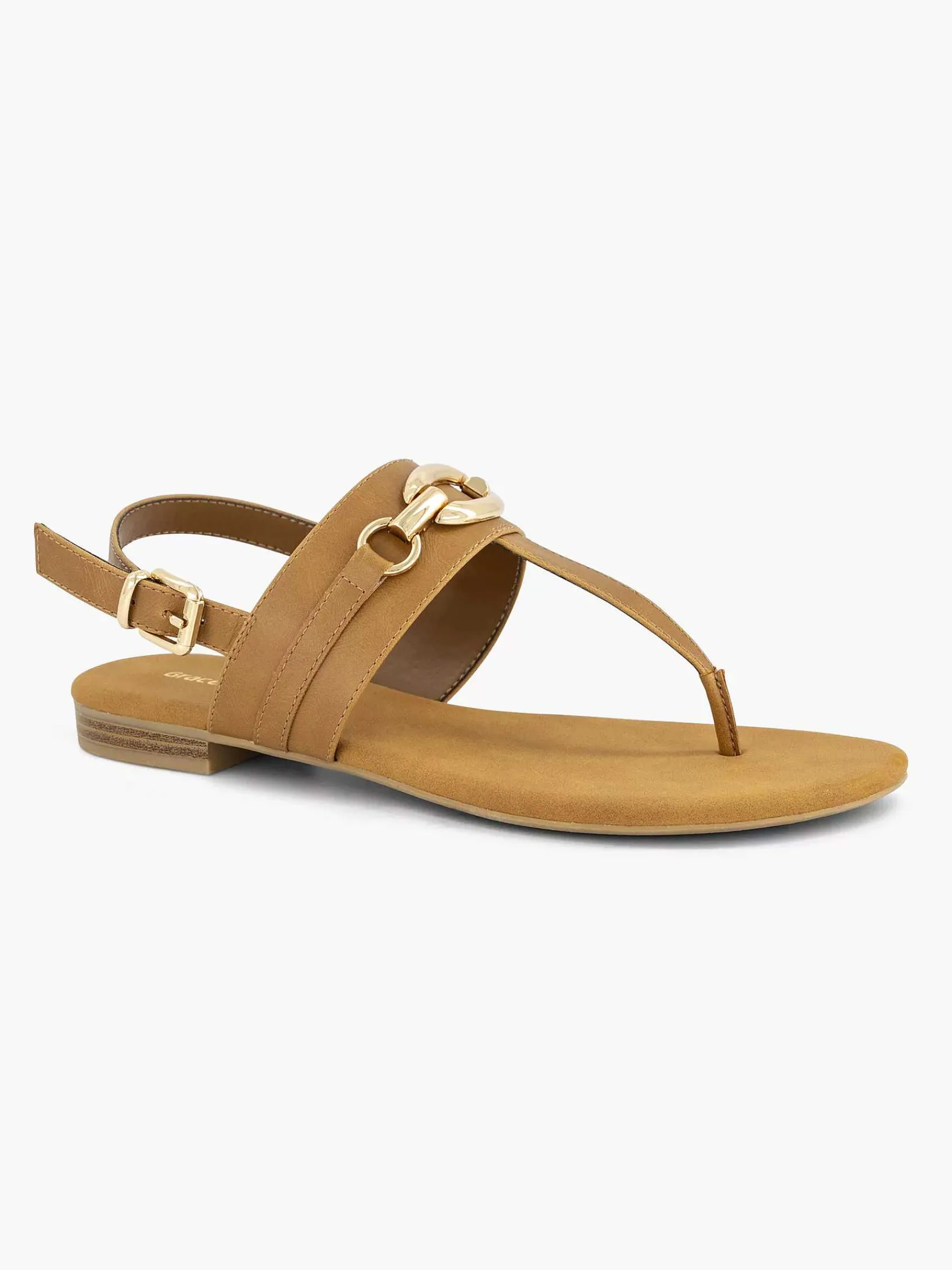 Sandalen|Graceland Bruine Sandaal Sierketting
