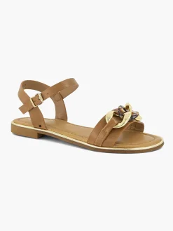 Sandalen|Graceland Bruine Sandaal Sierketting