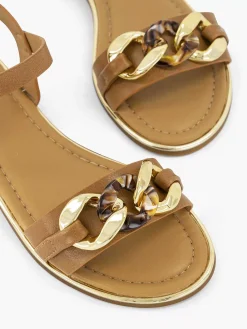 Sandalen|Graceland Bruine Sandaal Sierketting
