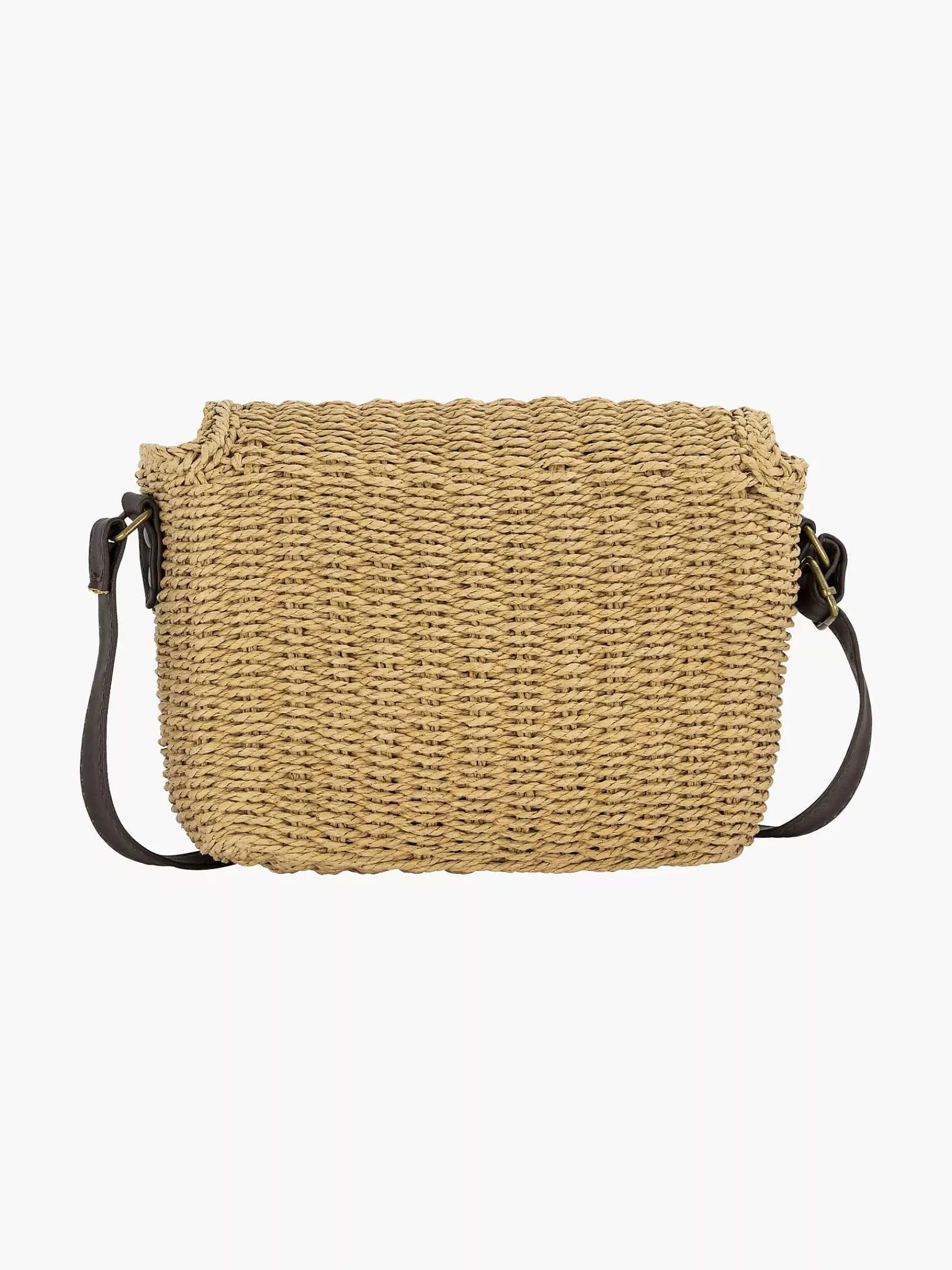 Online Exclusive Accessoires|Graceland Bruine Schoudertas Riet