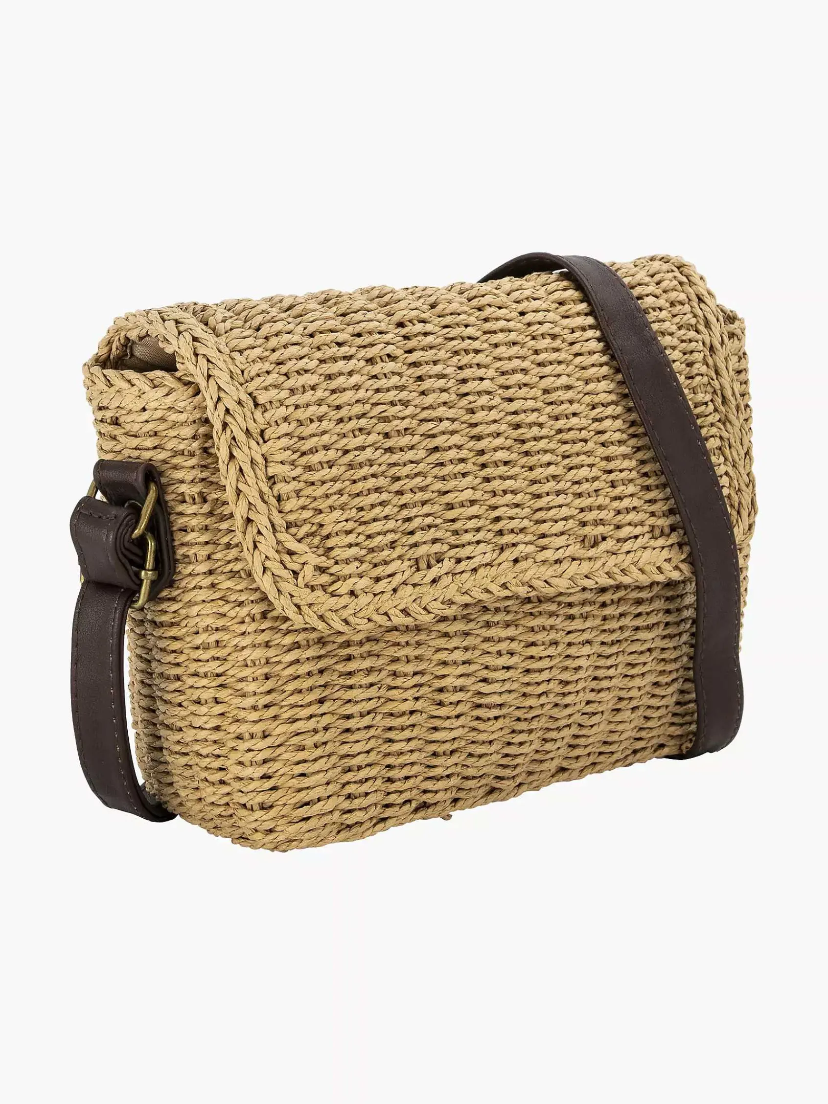 Online Exclusive Accessoires|Graceland Bruine Schoudertas Riet