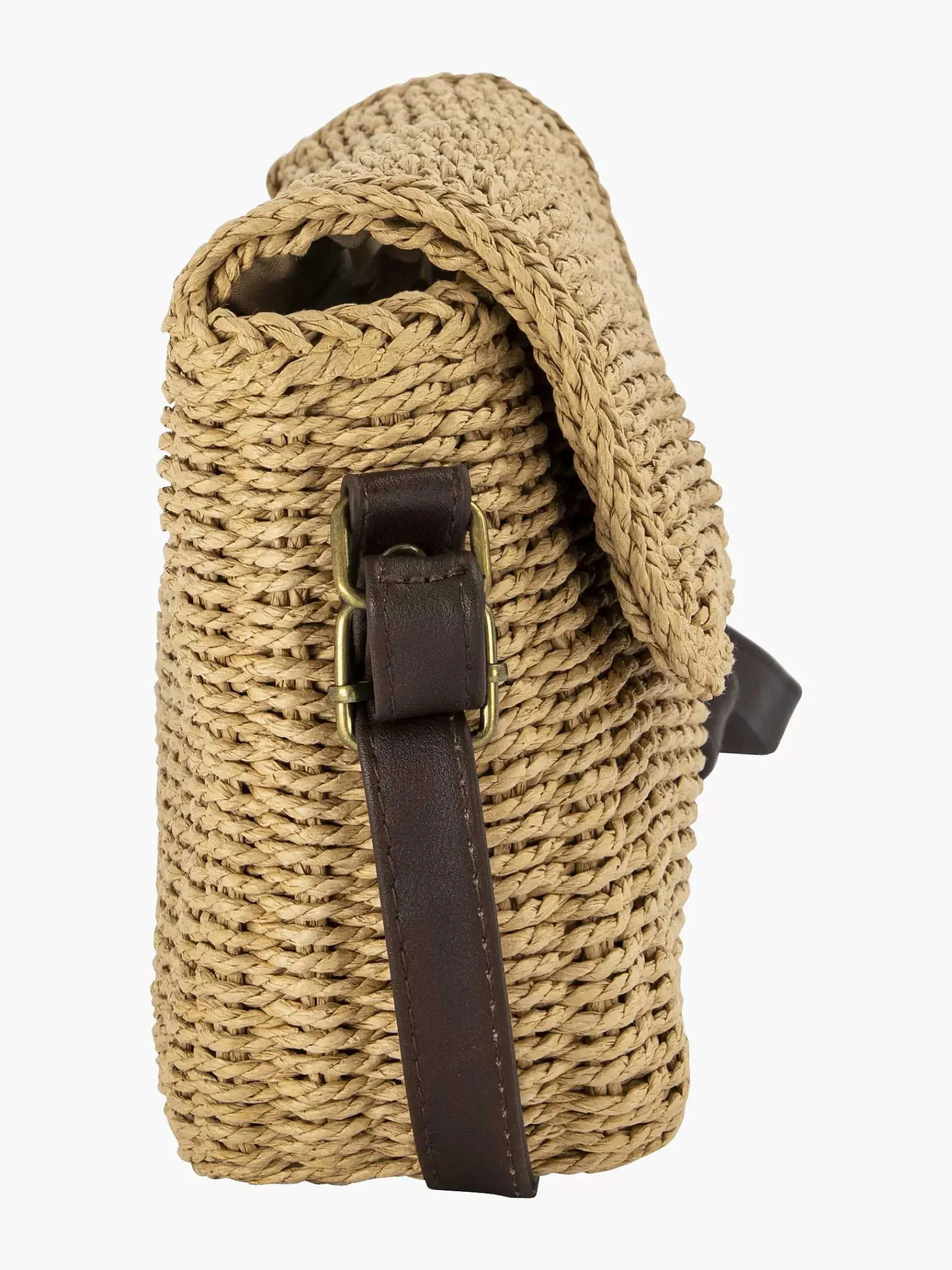 Online Exclusive Accessoires|Graceland Bruine Schoudertas Riet