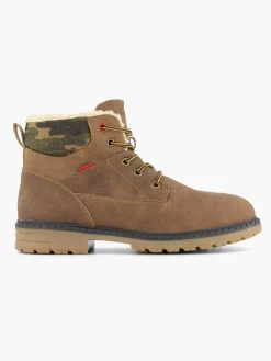 Jongensschoenen|Vty Bruine Veterboot Gevoerd