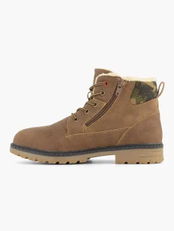 Jongensschoenen|Vty Bruine Veterboot Gevoerd