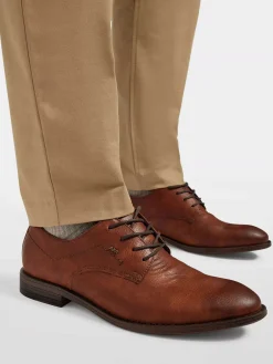 Geklede Schoenen|AM SHOE Bruine Veterschoen