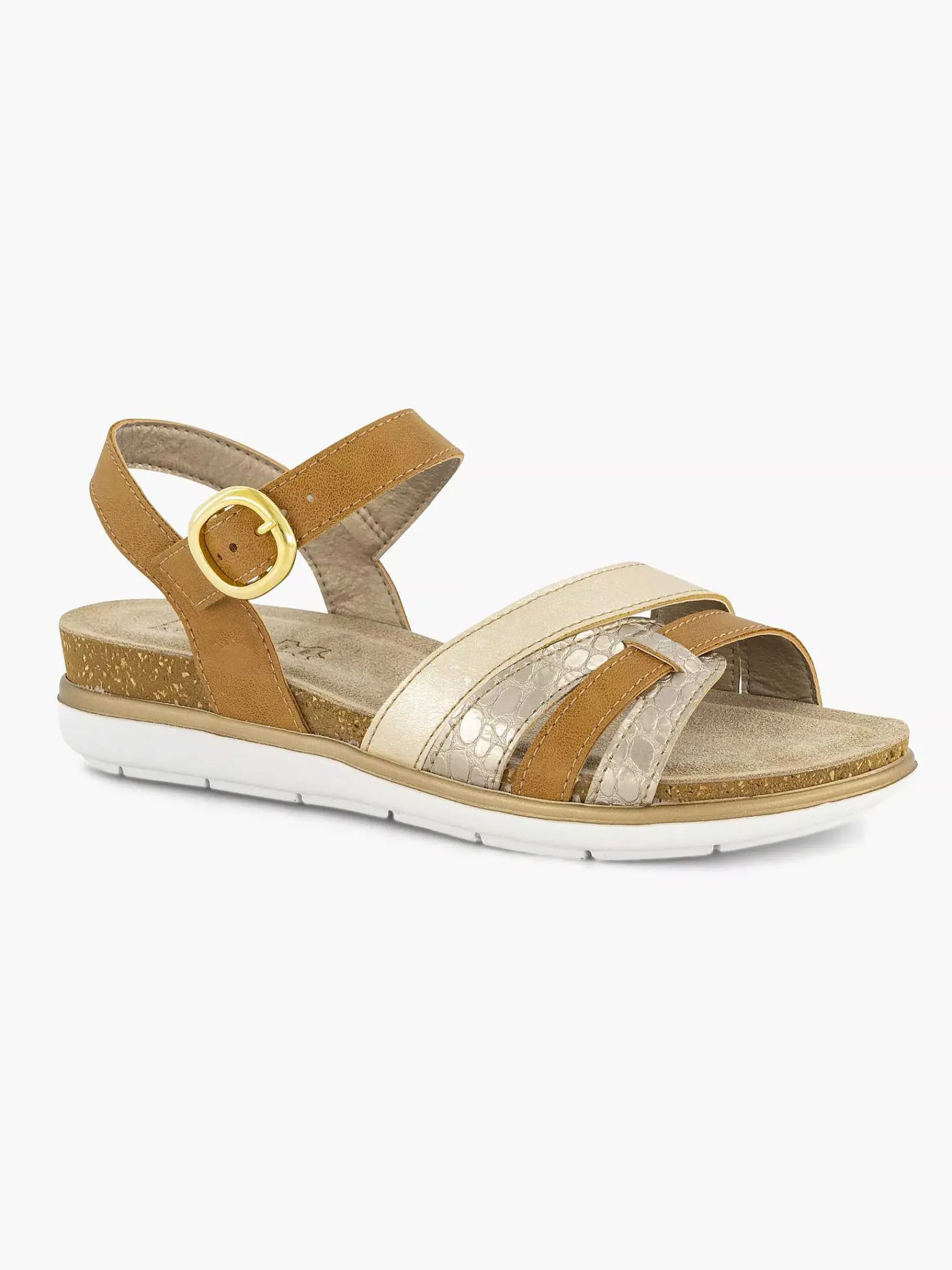 Sandalen|Easy Street Camel Sandaal Gespsluiting