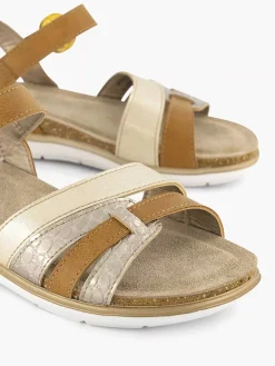 Sandalen|Easy Street Camel Sandaal Gespsluiting