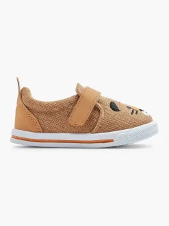 Jongensschoenen|Bobbi-Shoes Cognac Canvas Instapper Beer
