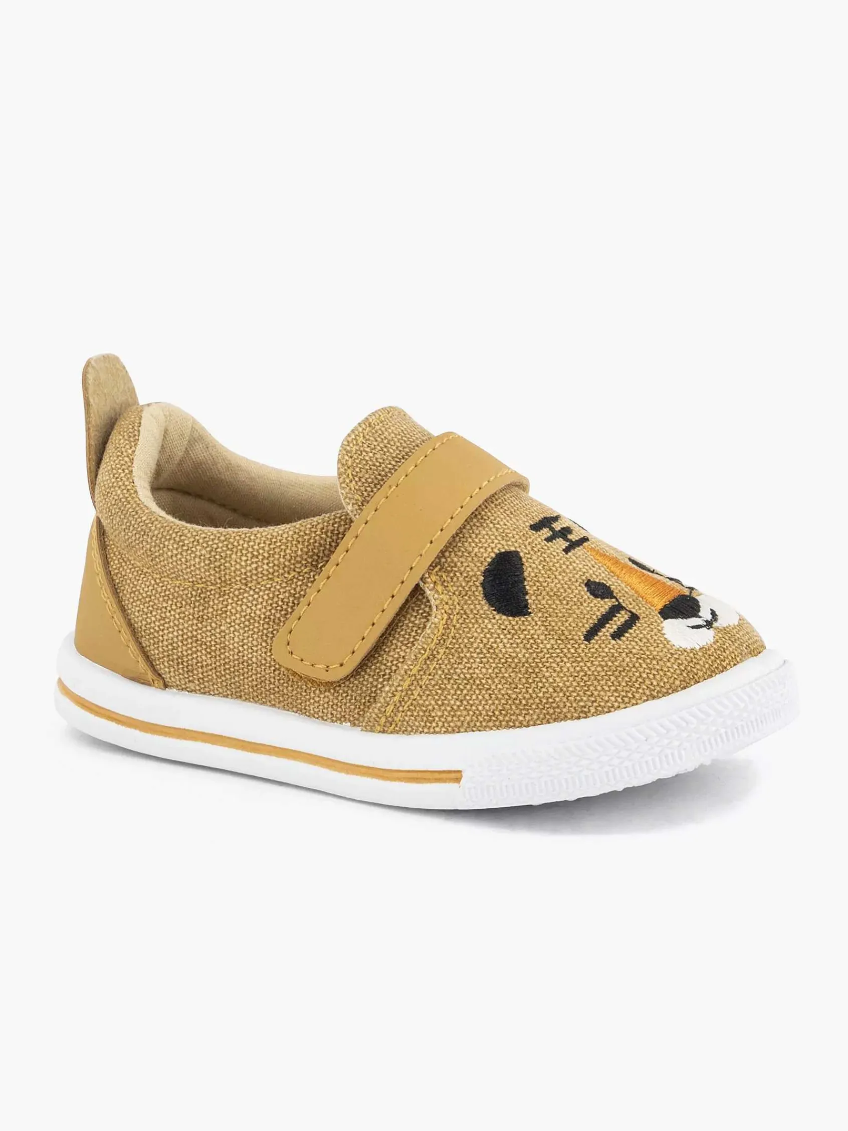 Jongensschoenen|Bobbi-Shoes Cognac Canvas Instapper Beer