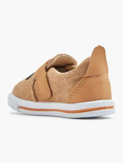 Jongensschoenen|Bobbi-Shoes Cognac Canvas Instapper Beer