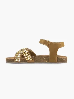 Jongensschoenen|Limelight girl Cognac Leren Sandaal Kralen