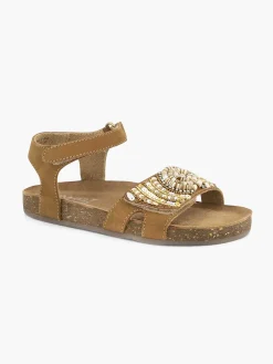 Jongensschoenen|Limelight girl Cognac Leren Sandaal Kralen