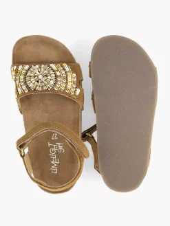 Jongensschoenen|Limelight girl Cognac Leren Sandaal Kralen