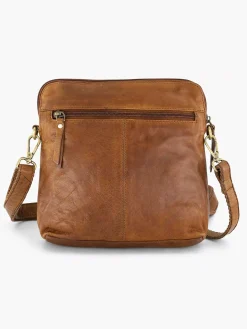 Online Exclusive Accessoires|5th Avenue Cognac Leren Schoudertas