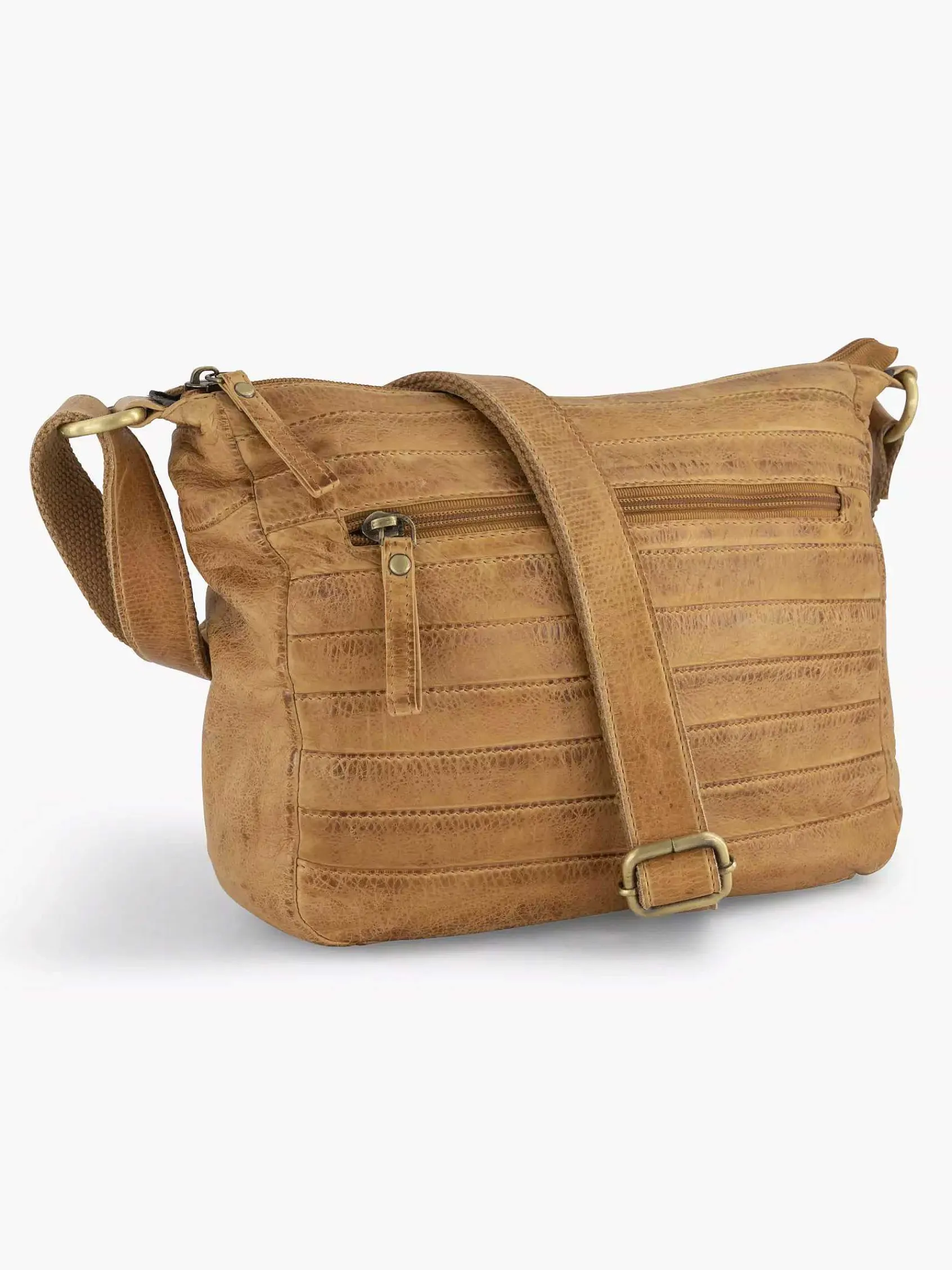Online Exclusive Accessoires|5th Avenue Cognac Leren Schoudertas