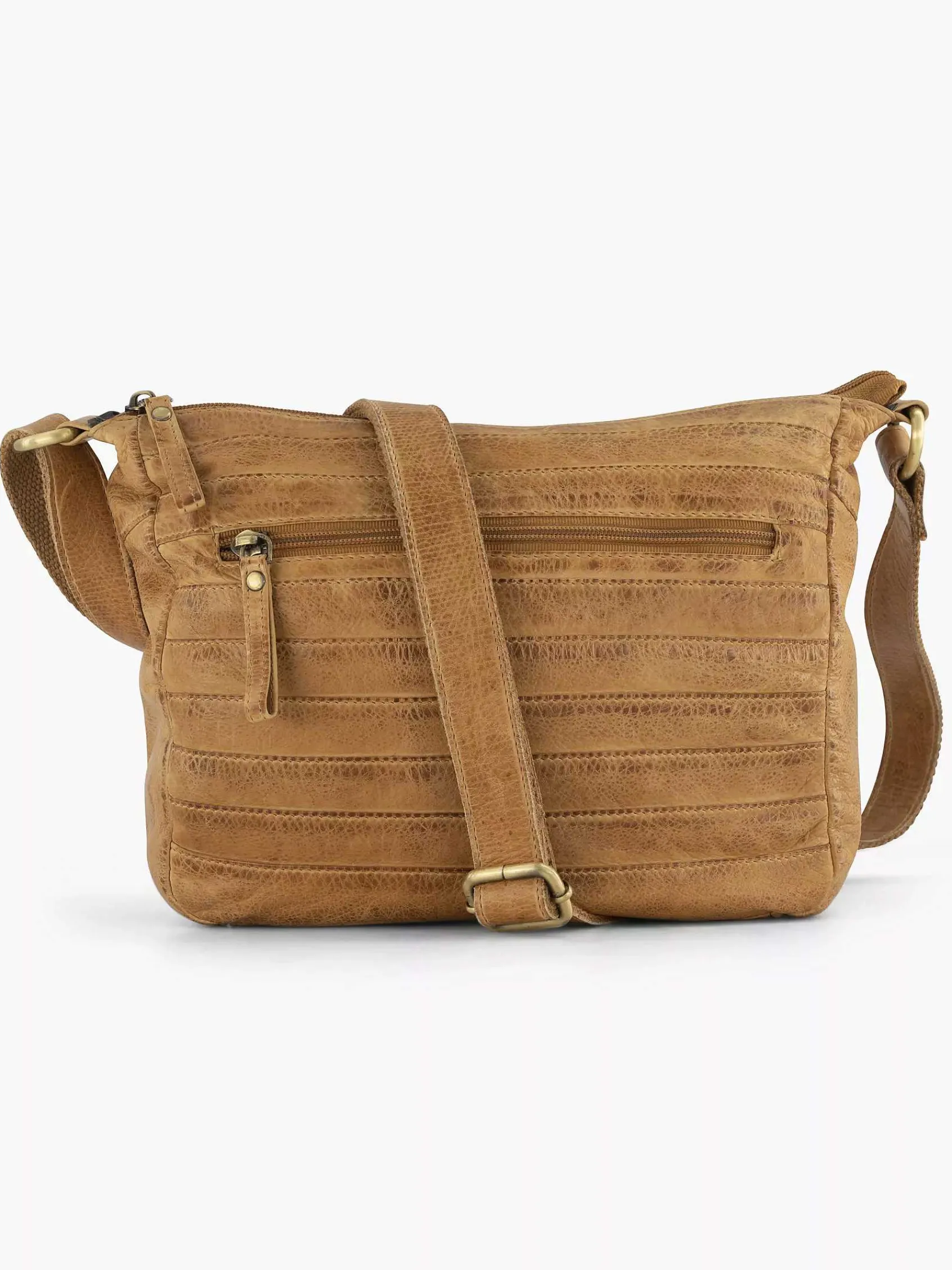 Online Exclusive Accessoires|5th Avenue Cognac Leren Schoudertas