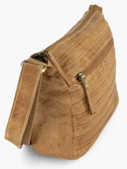 Online Exclusive Accessoires|5th Avenue Cognac Leren Schoudertas