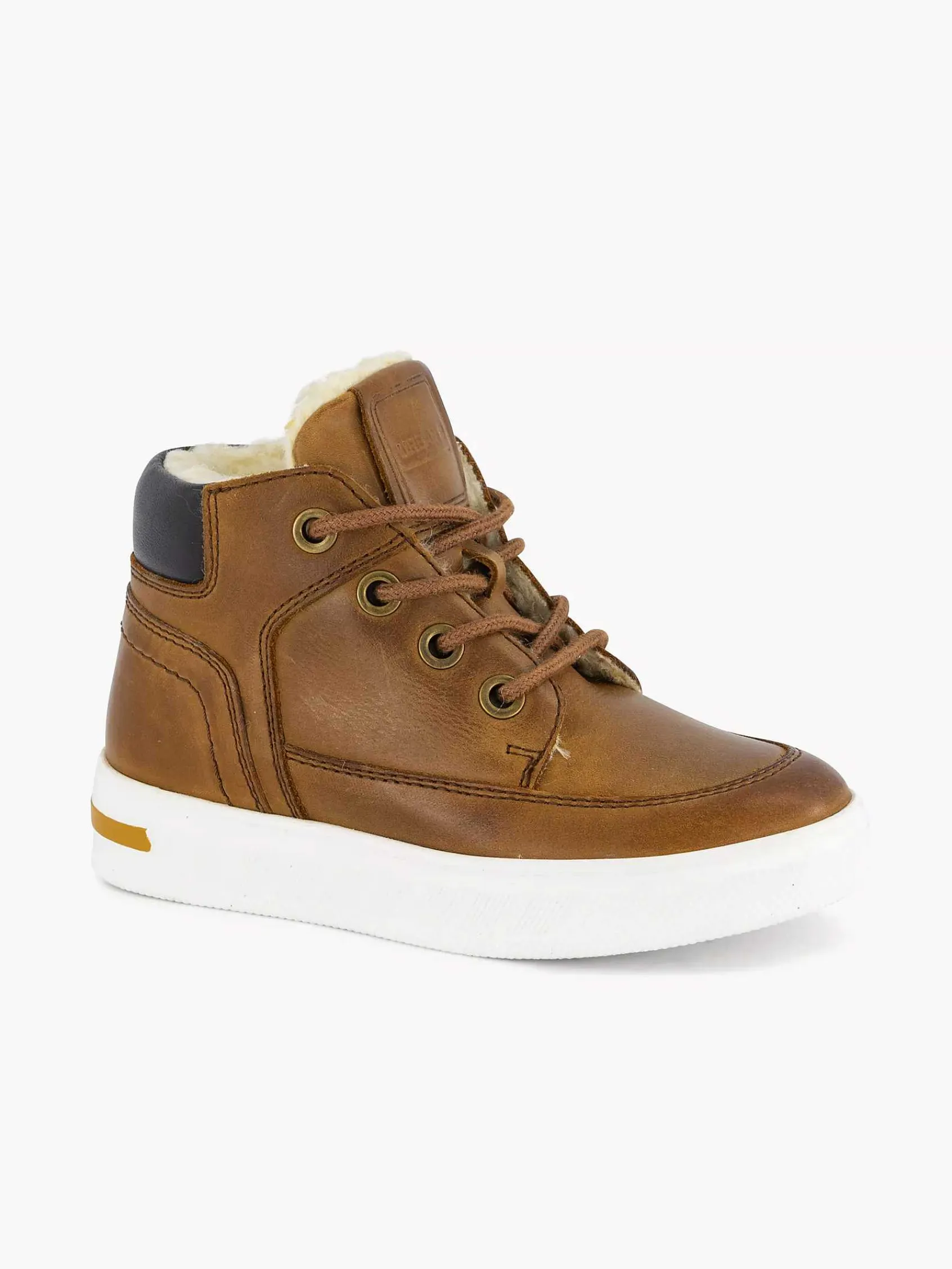 Babyschoenen|Vty Cognac Leren Sneaker