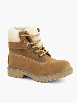 Jongensschoenen|Limelight girl Cognac Leren Veterboot Gevoerd