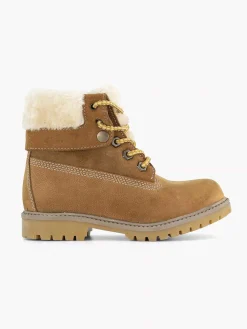 Jongensschoenen|Limelight girl Cognac Leren Veterboot Gevoerd