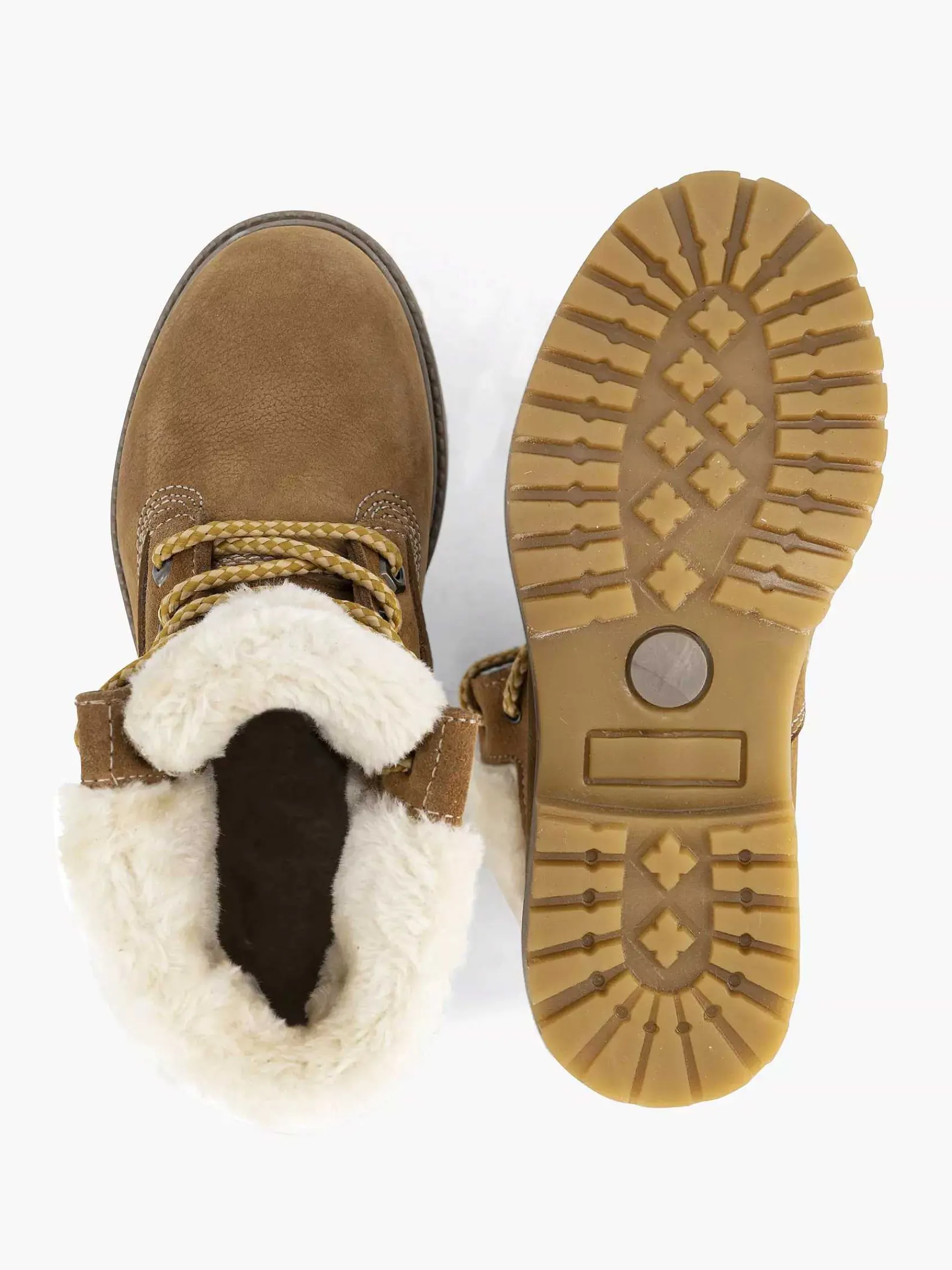 Jongensschoenen|Limelight girl Cognac Leren Veterboot Gevoerd
