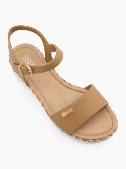 Sandalen|Esprit Cognac Platform Sandaal