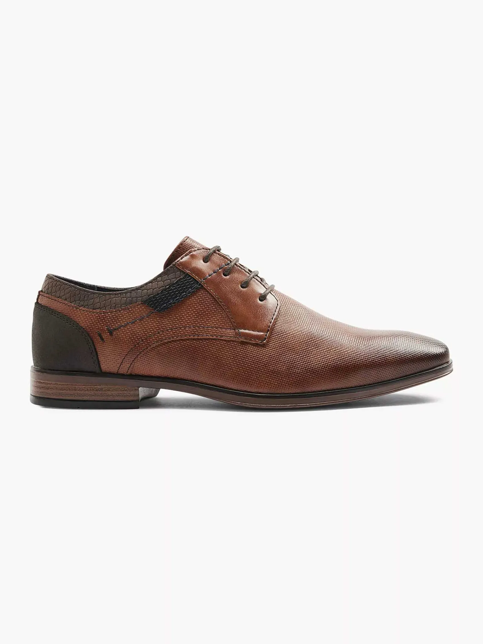 Geklede Schoenen|AM SHOE Cognac Veterschoen