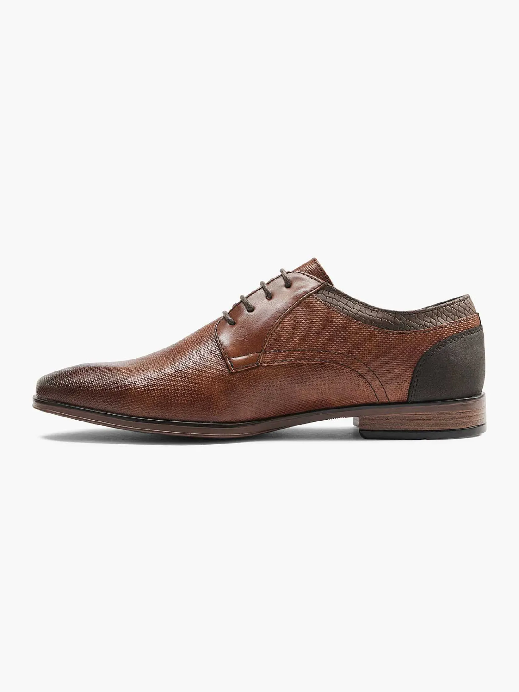 Geklede Schoenen|AM SHOE Cognac Veterschoen