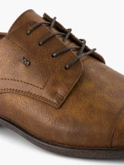 Geklede Schoenen|AM SHOE Cognac Veterschoen