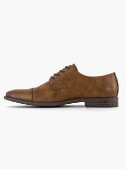 Geklede Schoenen|AM SHOE Cognac Veterschoen