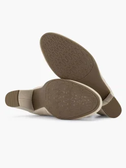 Enkellaarzen & Boots|5th Avenue Creme Leren Enkellaars