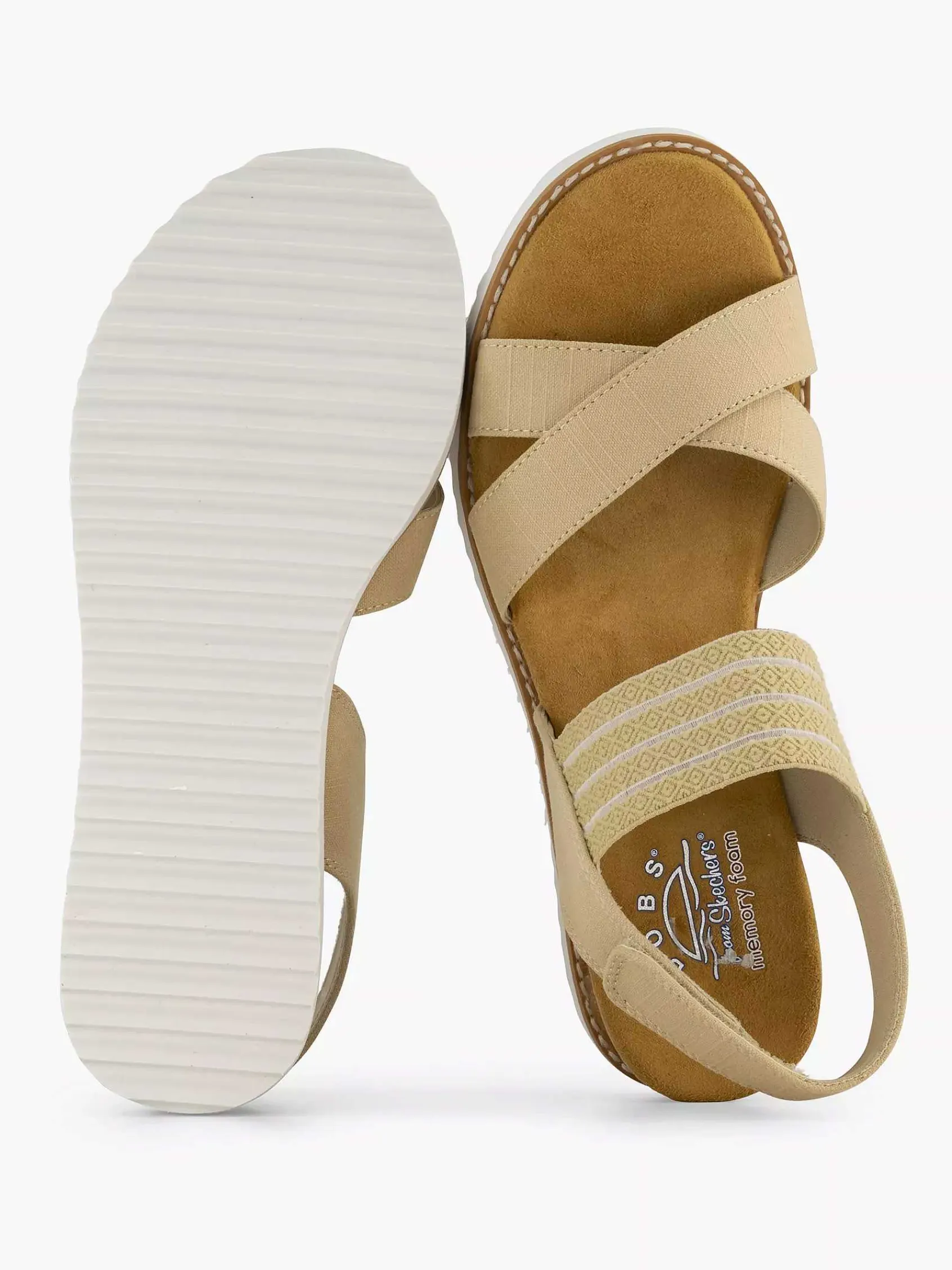 Sandalen|Skechers Creme Sandaal