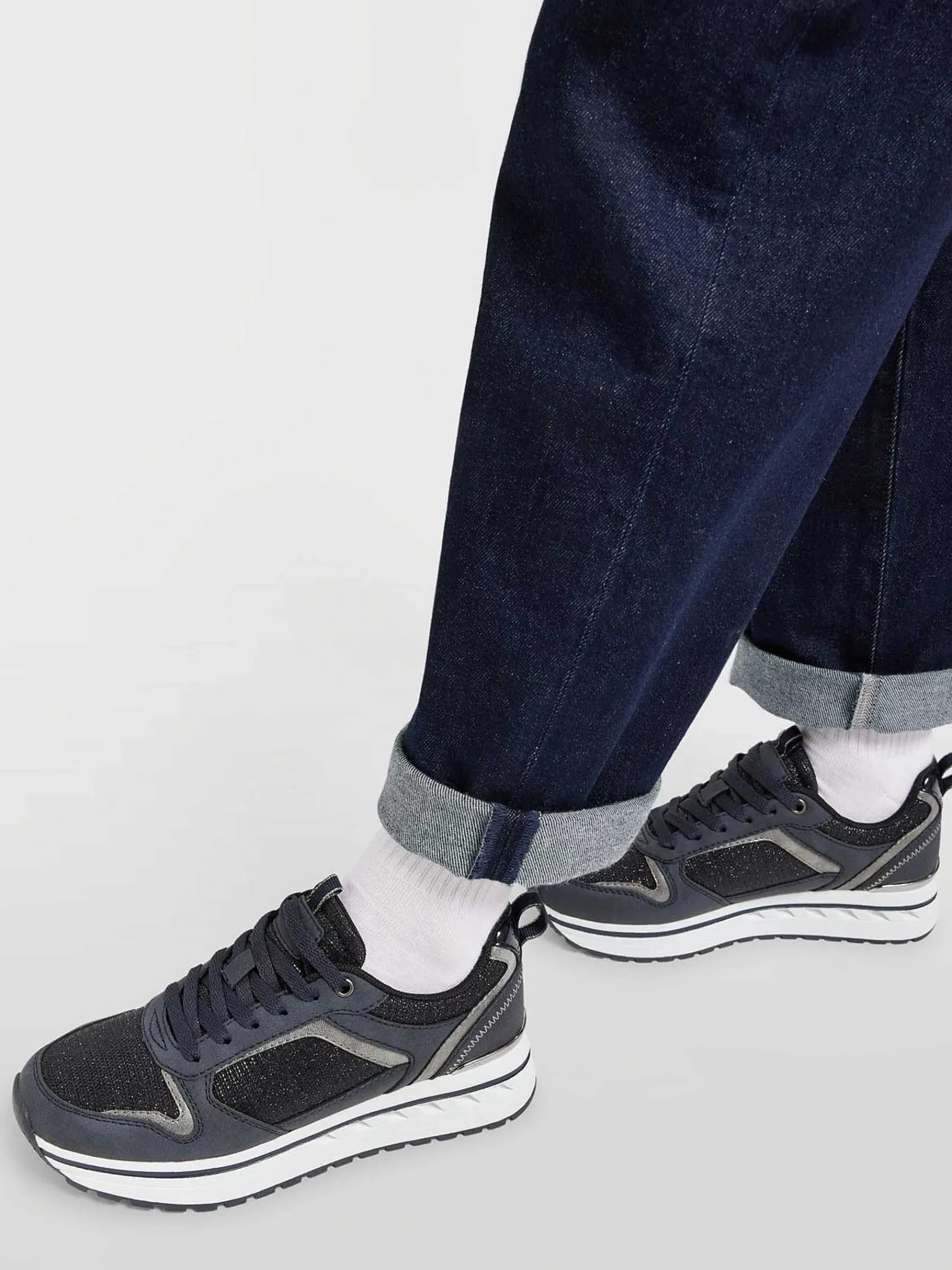 Sneakers|Graceland Donkerblauwe Chunky Sneaker