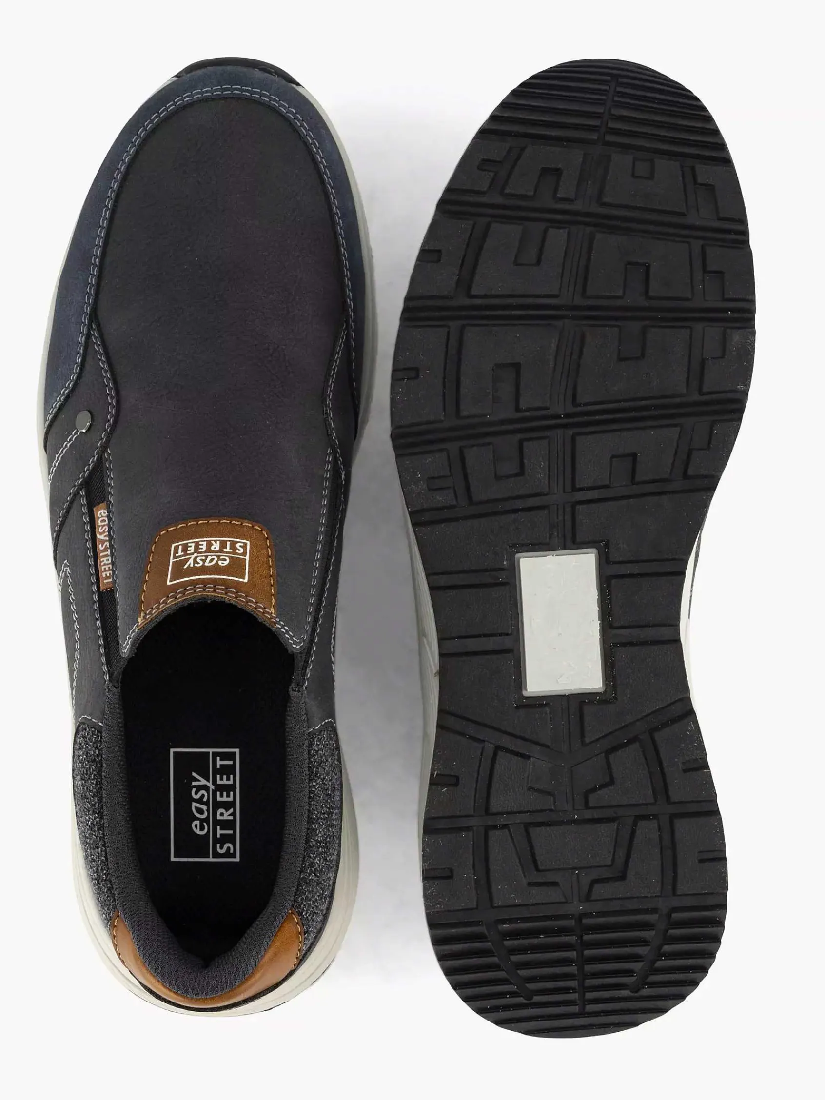 Geklede Schoenen|Easy Street Donkerblauwe Comfort Instapper